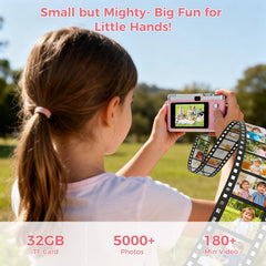 Zyxva Upgrade Kids Selfie Camera battery life indicator supports travel days.