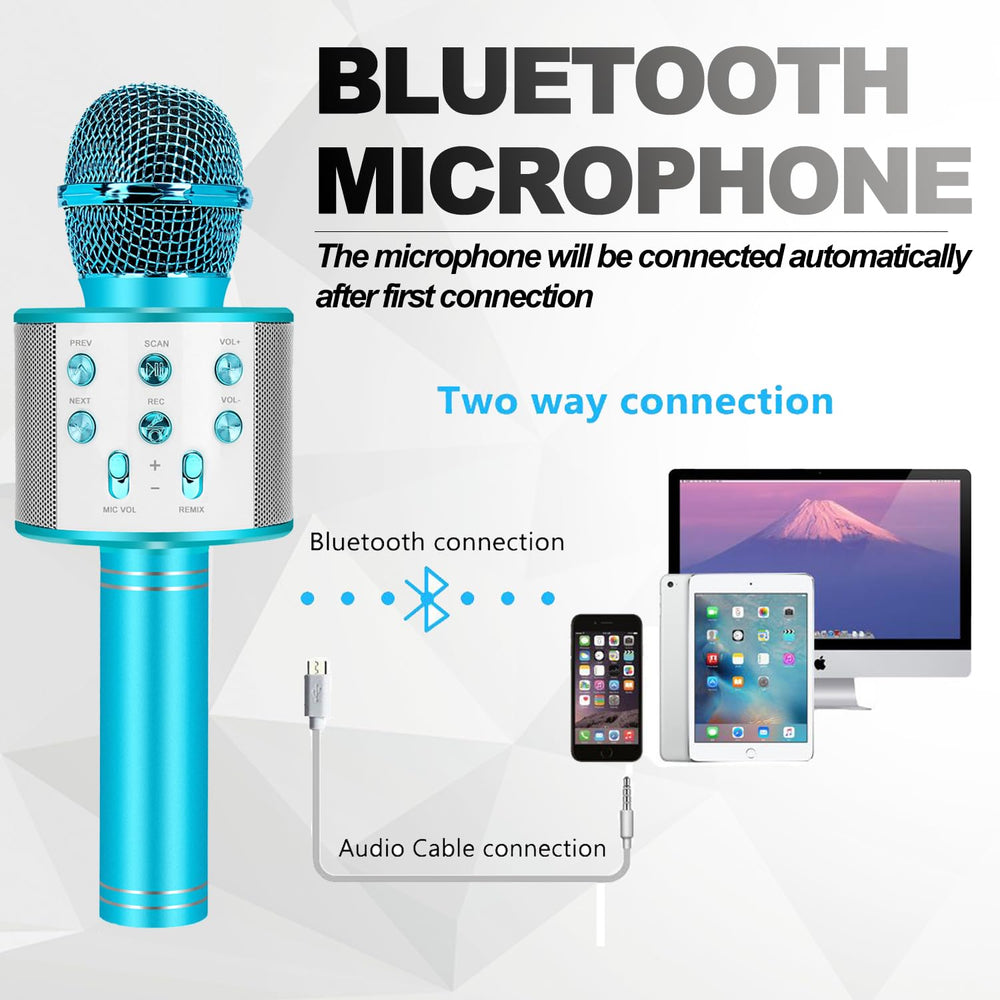 ZZLWAN handheld karaoke mic with compact design for easy grip