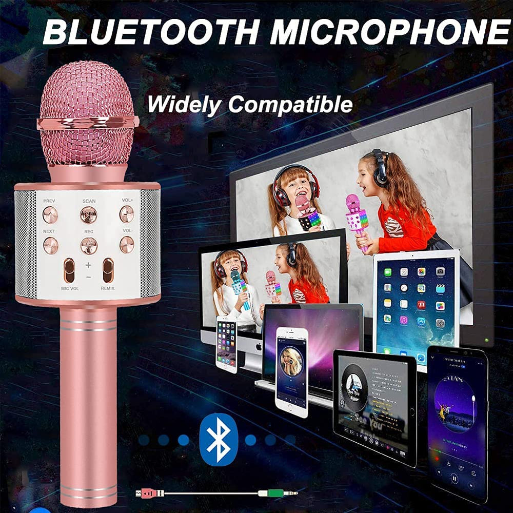 ZZLWAN microphone delivers clear sound and volume for small room karaoke sessions.