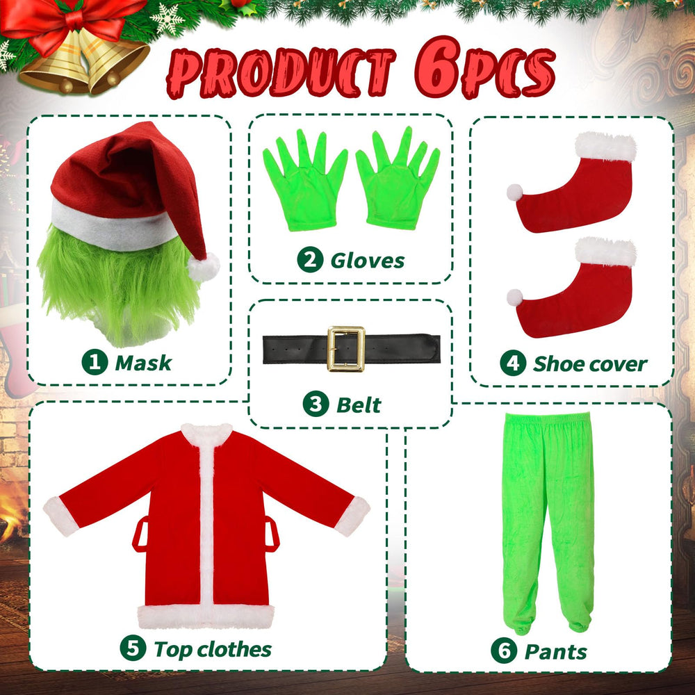 ZZXIAOJIE green costume kids red-shoe-covers for festive look and quick arrivals at parties