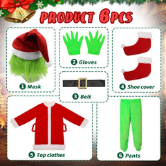 ZZXIAOJIE green costume kids red-shoe-covers for festive look and quick arrivals at parties