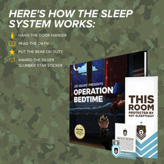 ZZZ Bears SGT Sleeptight Door Hanger signals bedtime routines