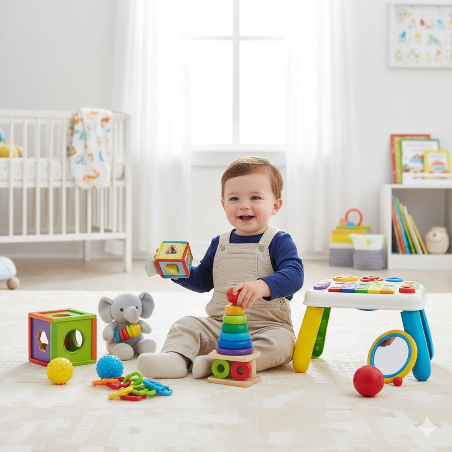 Safe baby and toddler toys for early learning