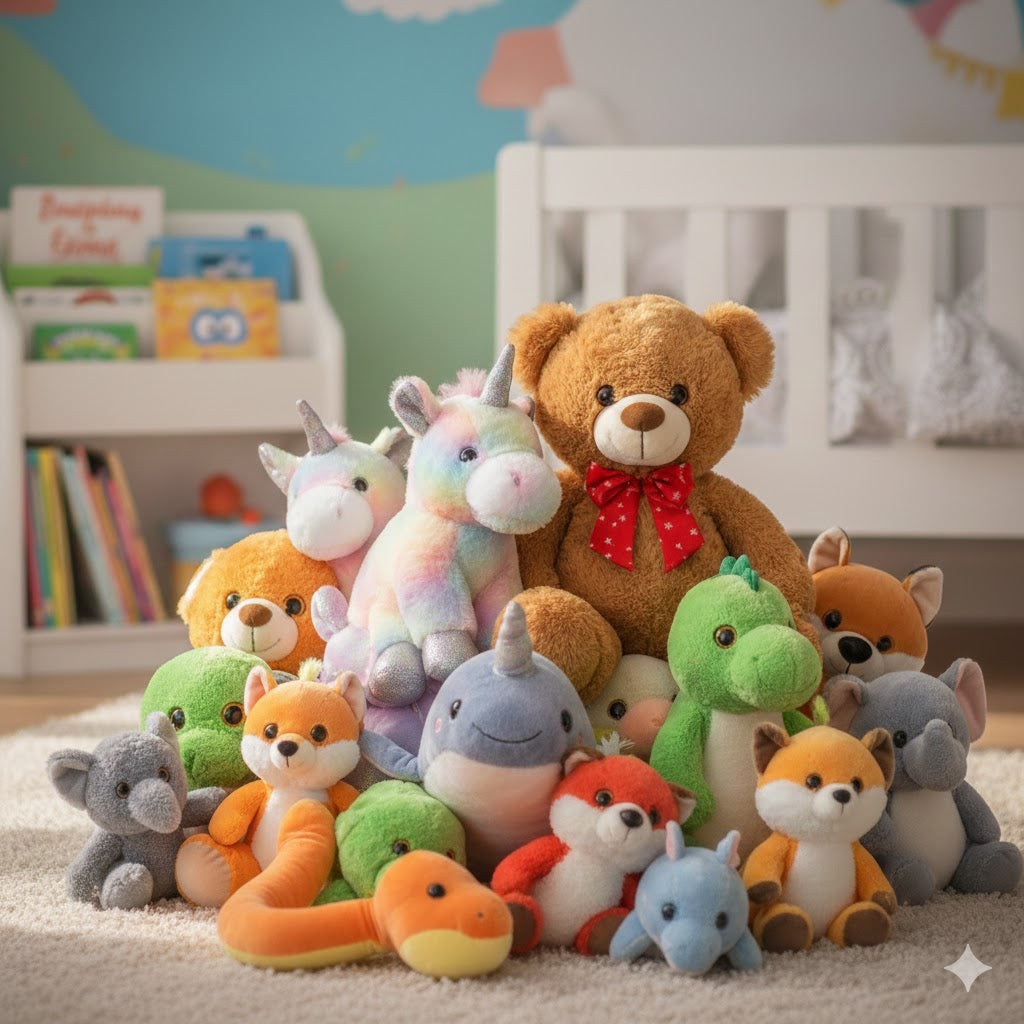 Soft stuffed animals and plush toys for kids