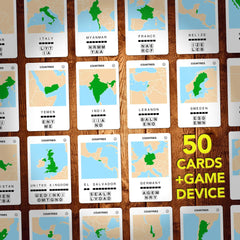 100 PICS detailed map cards – colorful visuals aid country identification.