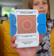 100 PICS Optical Illusions colorful cards reveal perspective tricks.