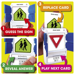 100 PICS US Road Signs anagram card for fun word games.