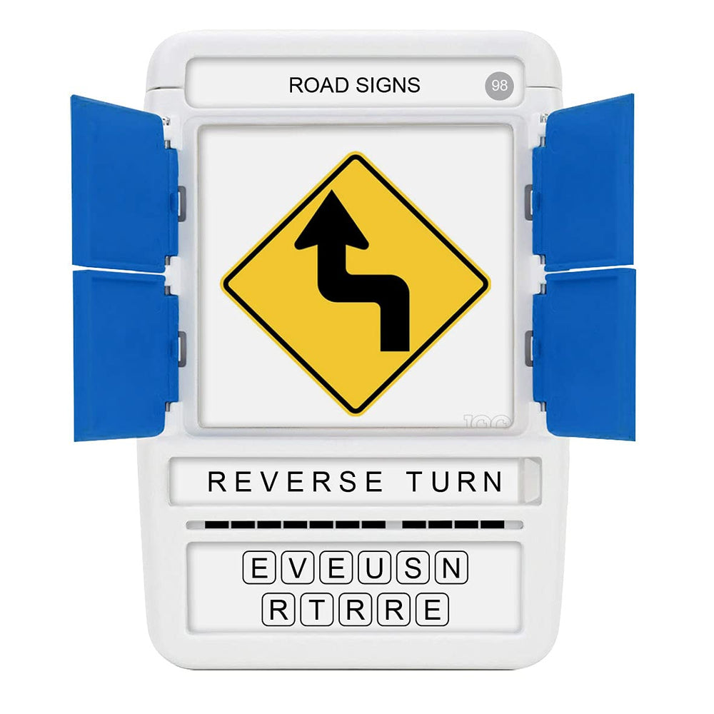 100 PICS US Road Signs pocket travel game for on-the-go entertainment.