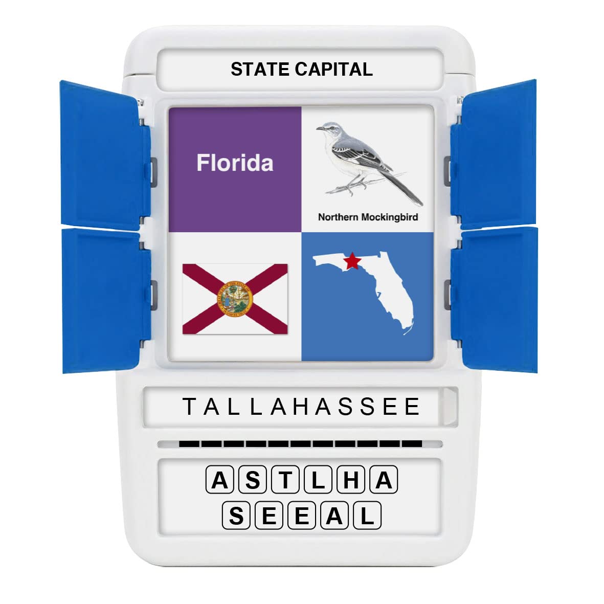 100 PICS US States & Capitals travel-friendly pocket design supports learning on trips
