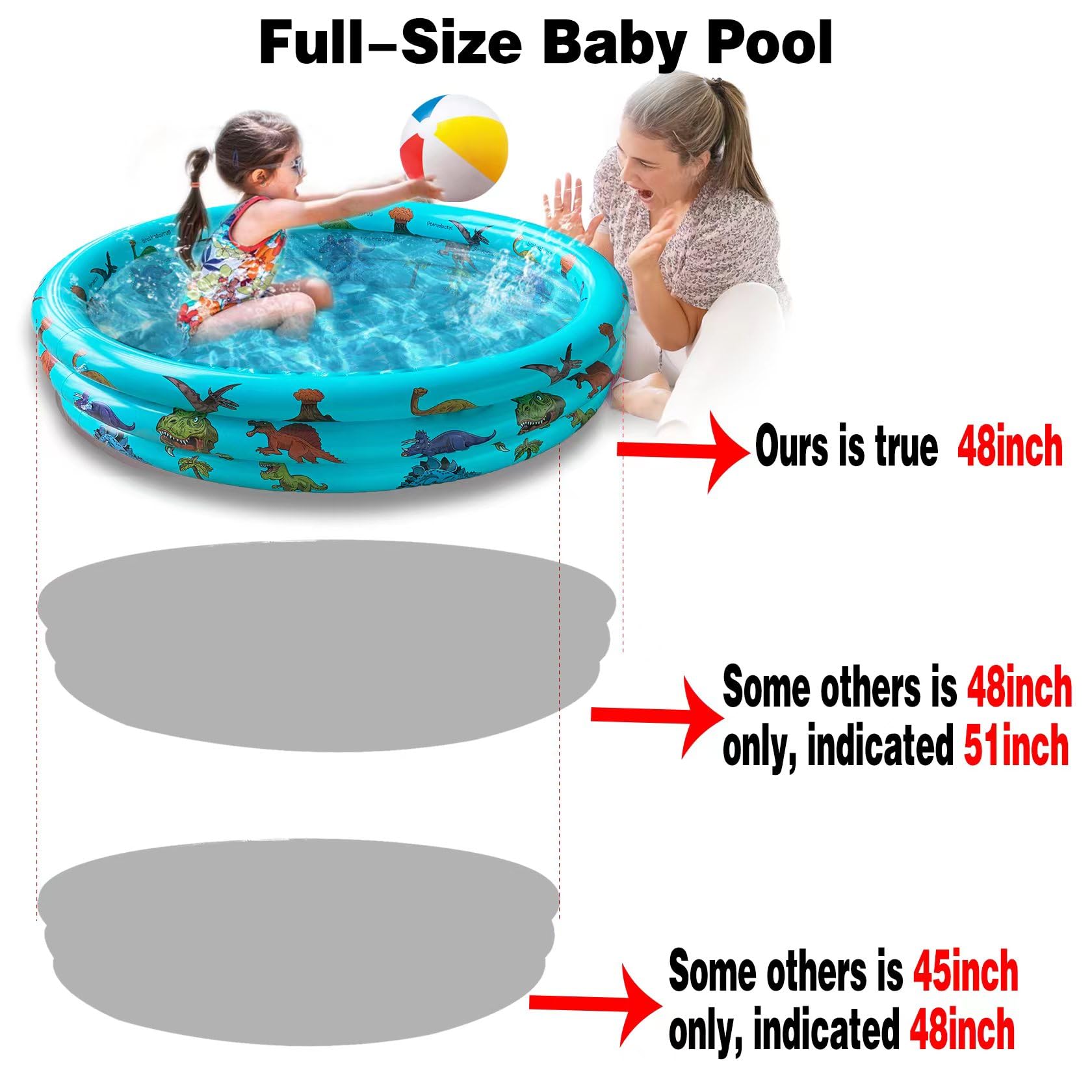 10Leccion 48x12 inch pool suitable for indoor or outdoor play.