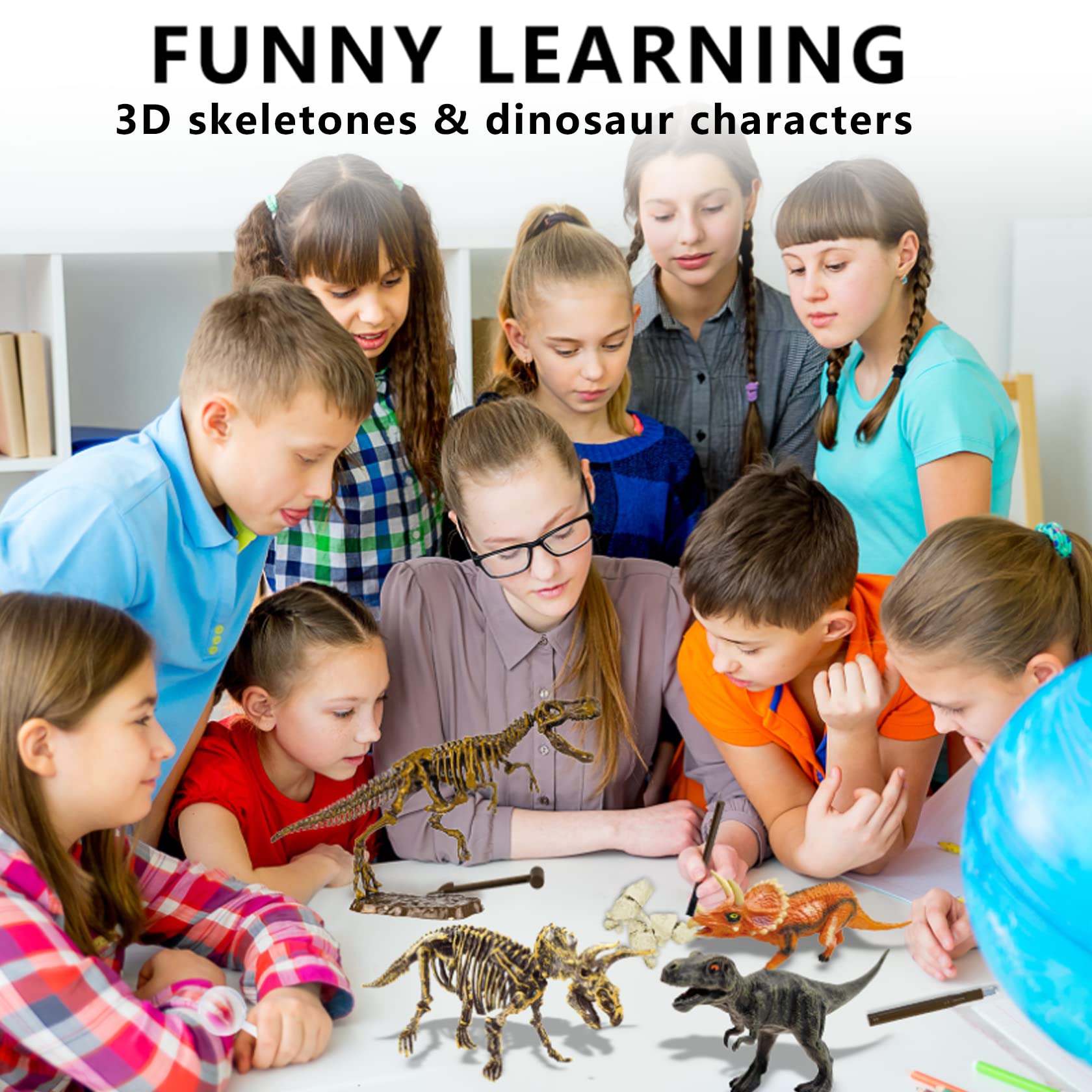 10Leccion excavation tools included help kids uncover fossils with safe, easy handling