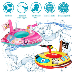 10Leccion pink flower princess pool float with squirt gun for imaginative water fun