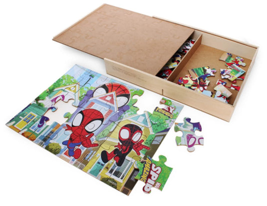 1616 Holdings Spidey Amazing Friends 24-piece puzzle featuring Spider-Man and friends for beginners