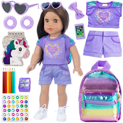 18INDC 18-inch doll bag for organized school-day play and dress-up