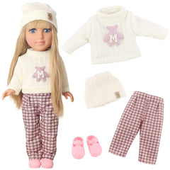 18INDC plaid wide-leg pants close-up showing versatile outfit options.