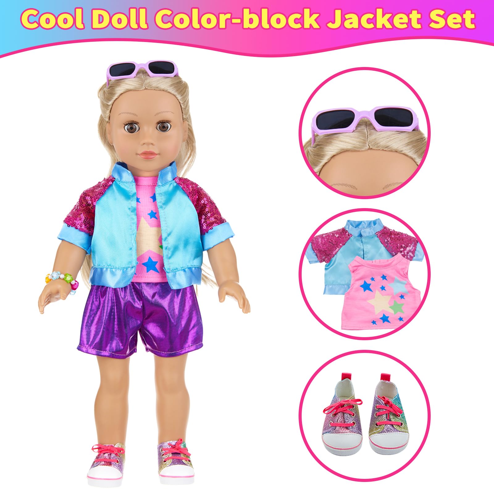 18INDC shoes pair for 18-inch dolls outfits