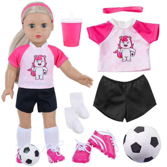 18INDC doll football headband keeps hair out of eyes during active play