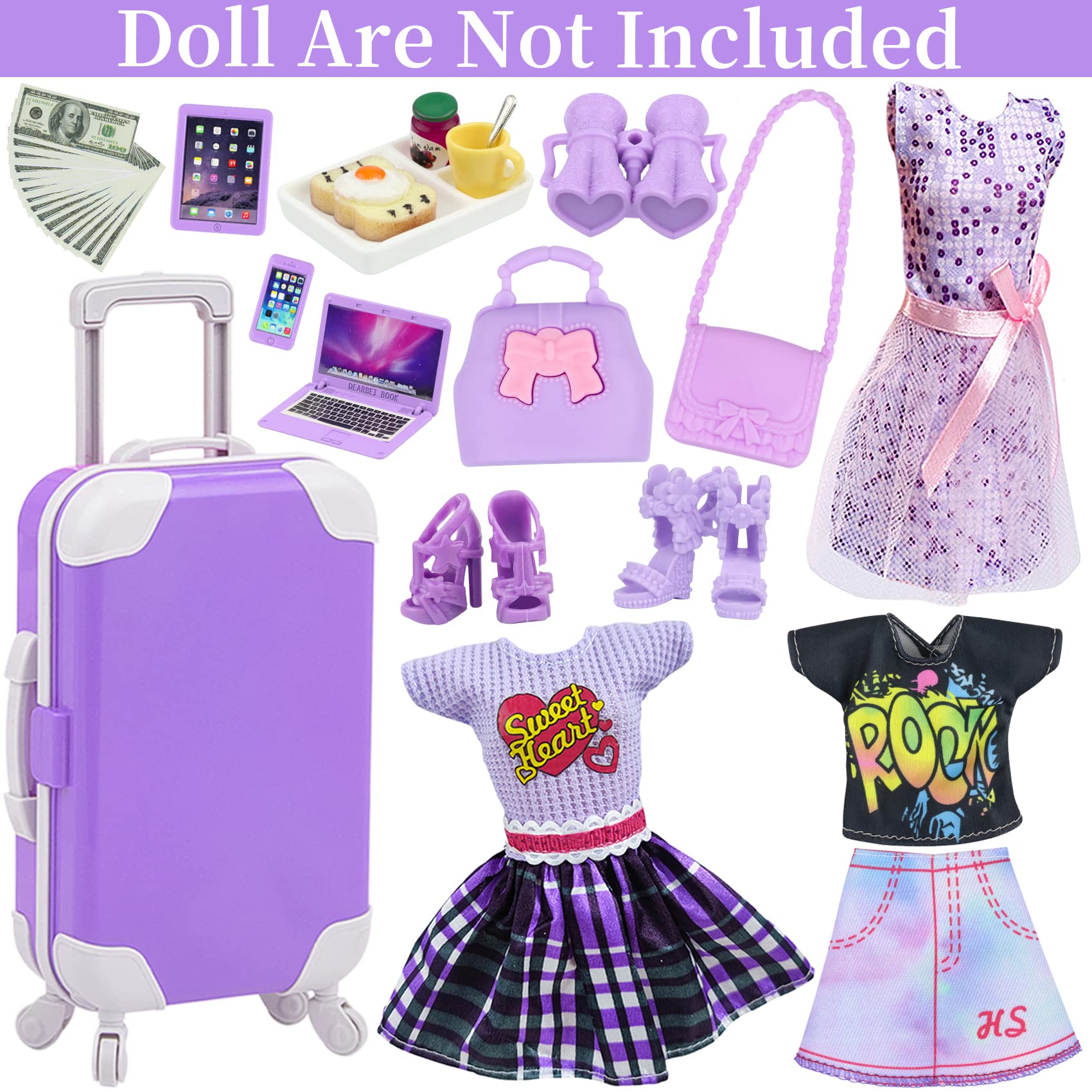 18INDC doll travel bags provide flexible accessory storage
