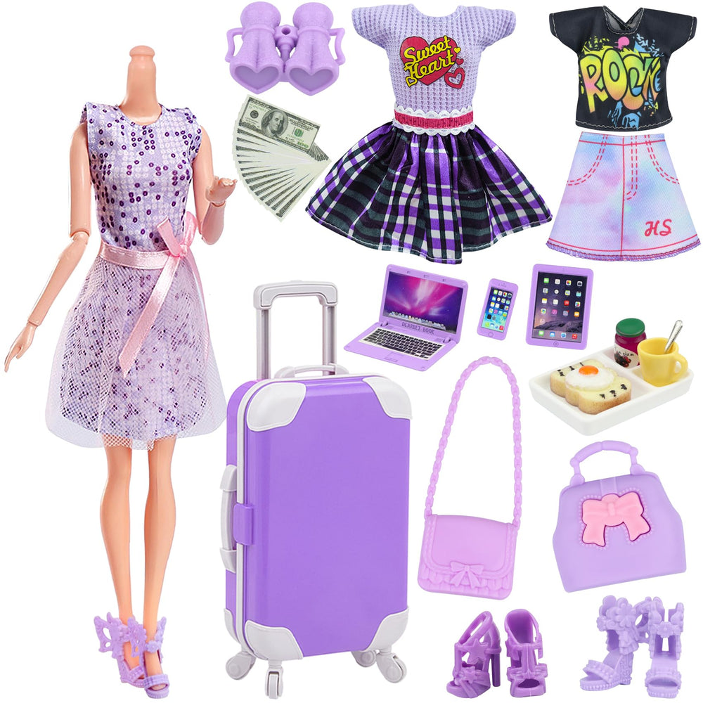 18INDC doll travel luggage for organized, portable play
