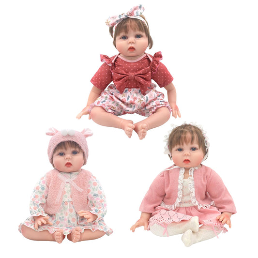 18INDC Reborn doll coat and waistcoat show a snug fit for 20-22 inch dolls