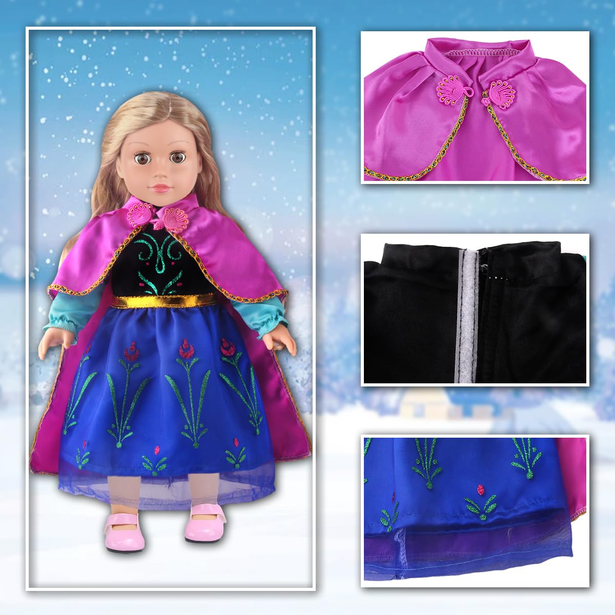 18INDC six outfits offer versatile styles for 18-inch dolls