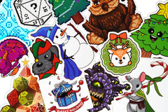 1985 Games Holiday Mystery Dice Bag handheld-size fits easily in bags and backpacks