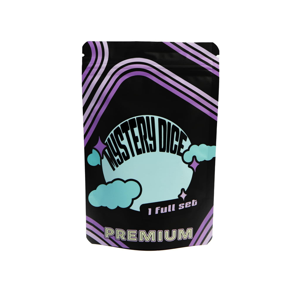 1985 Games Premium Mystery Dice display for RPG sessions