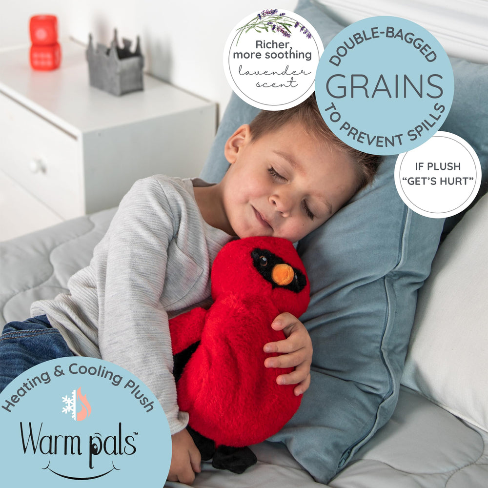 Soft fabric close-up highlighting Cardinal plush texture for cozy snuggles.