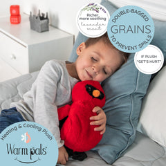 Soft fabric close-up highlighting Cardinal plush texture for cozy snuggles.