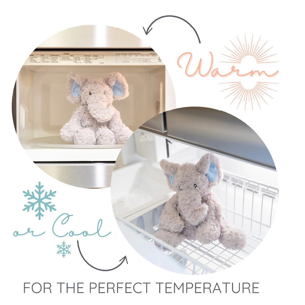 Callie Cow plush cooling in freezer for refreshing chill.