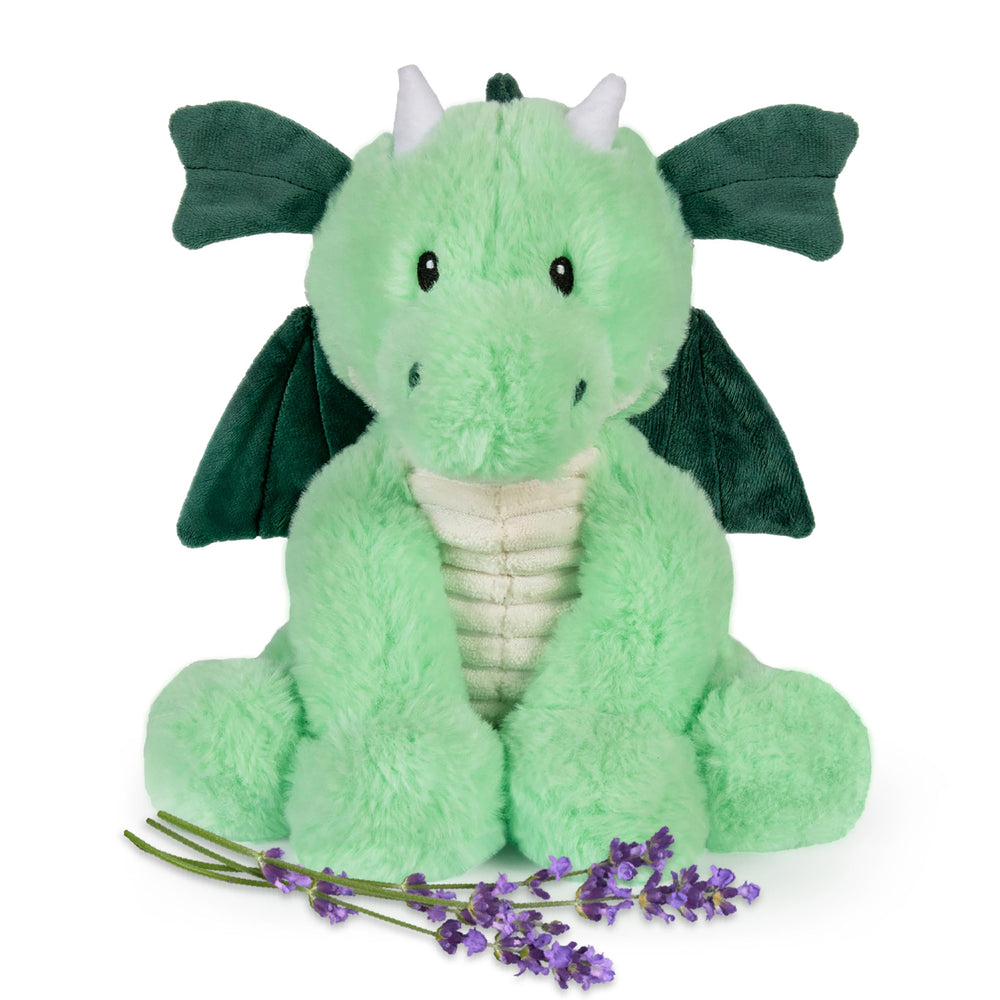 1i4 Group Daniel Dragon microwavable plush closeup showing soft fabric for cozy warmth