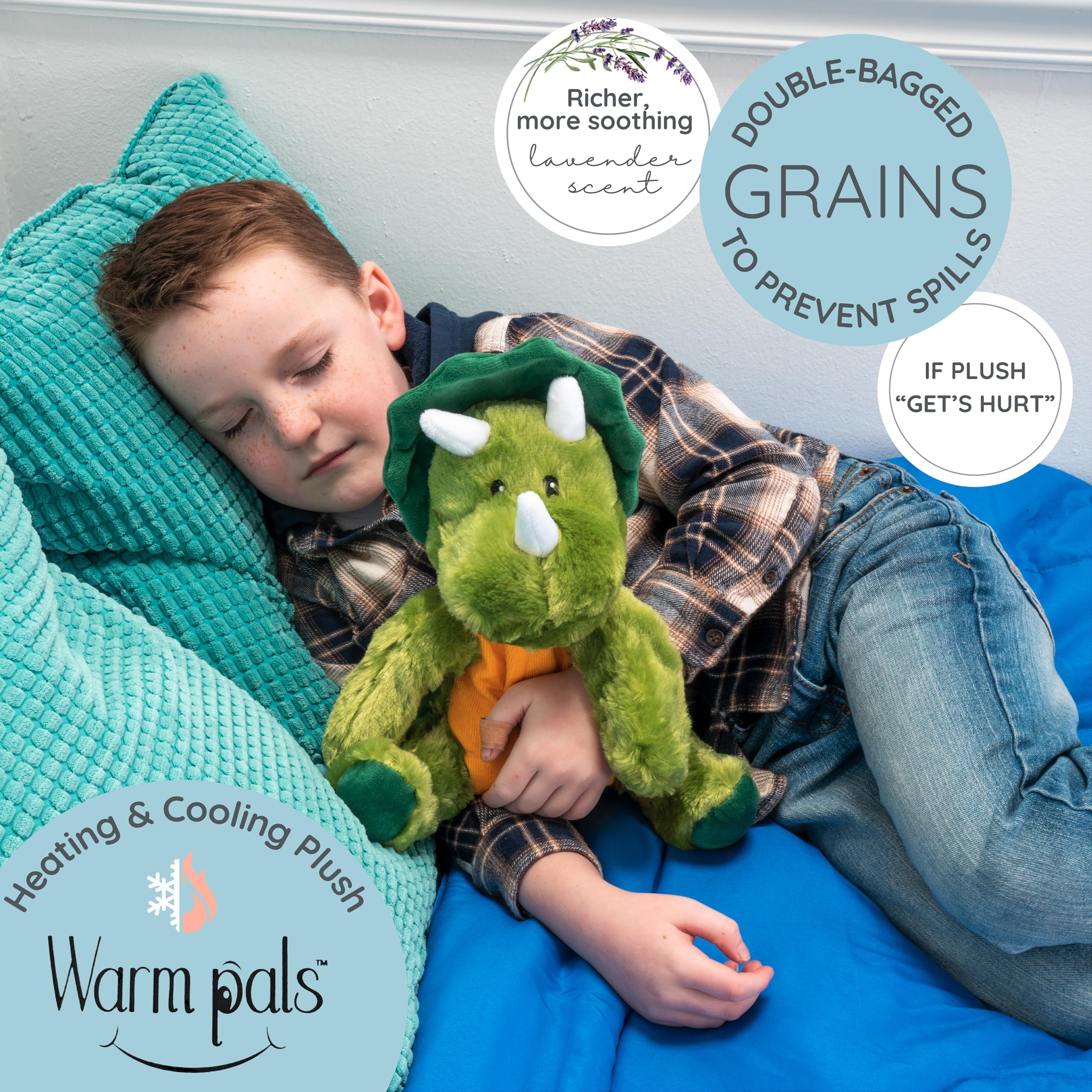 1i4 Group Dino Dinosaur weighted plush delivers gentle pressure for comforting hugs.