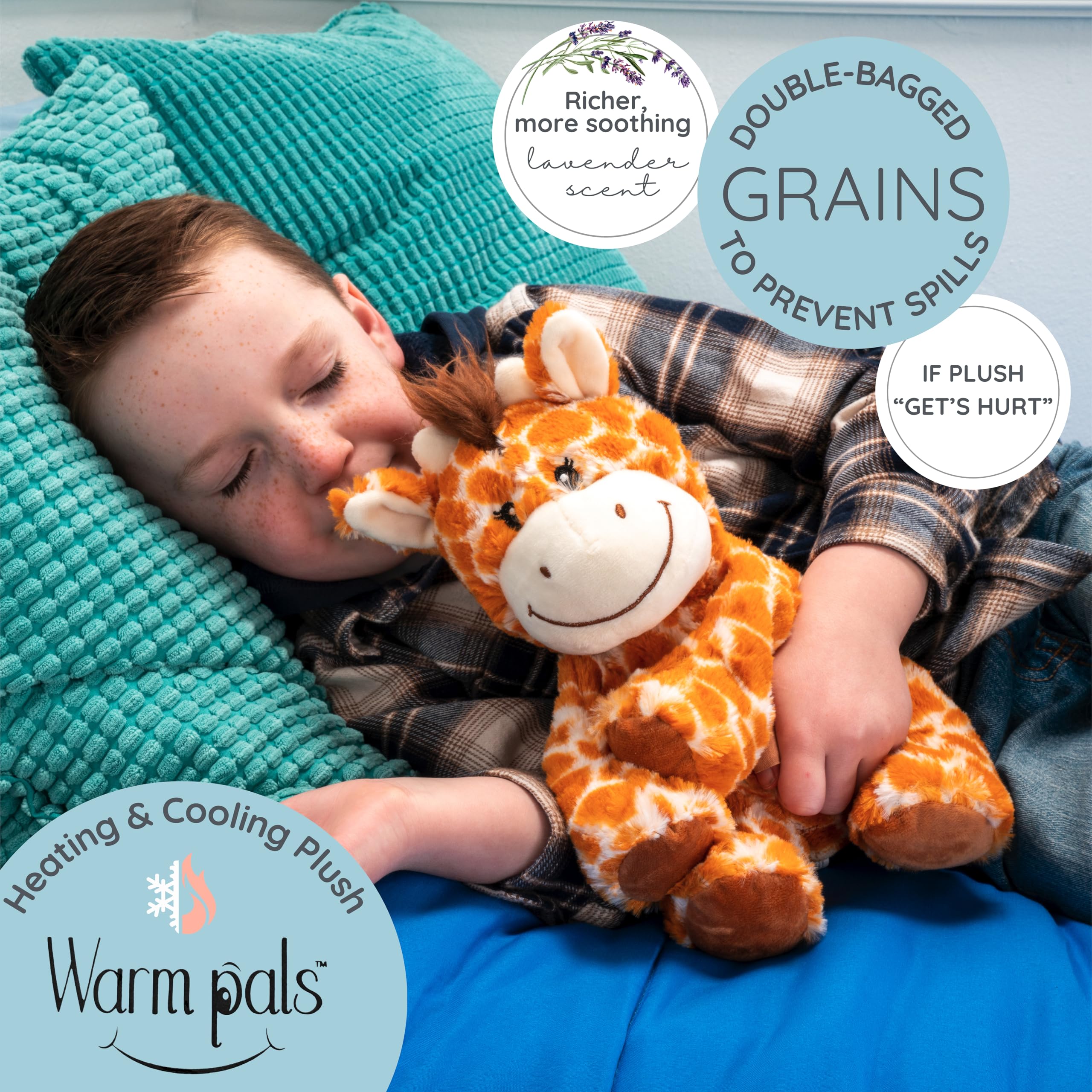 1i4 Group Flirty Giraffe weighted plush for a gentle hug