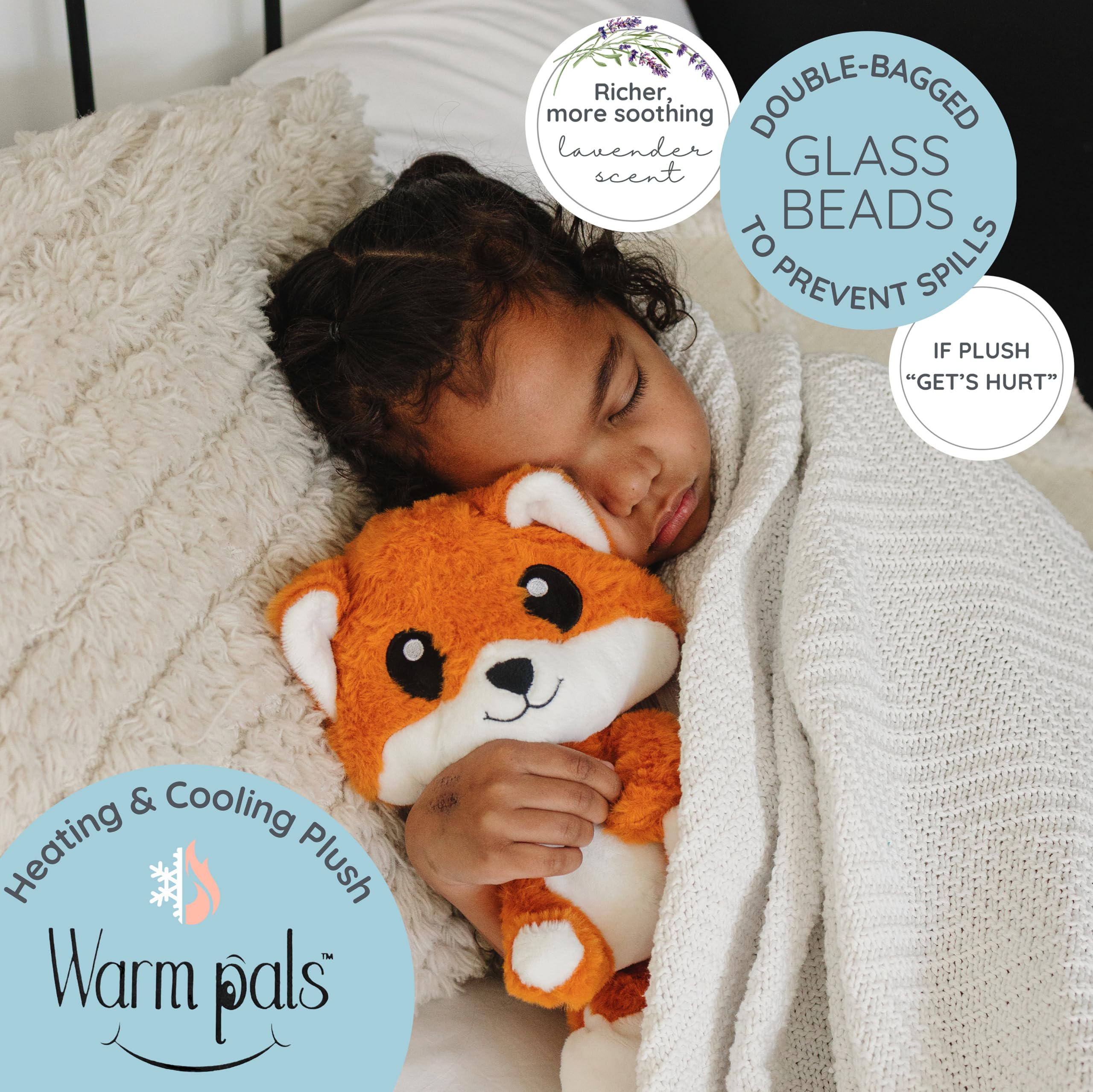 Friendly Fox weighted plush gives a gentle hug for calm moments