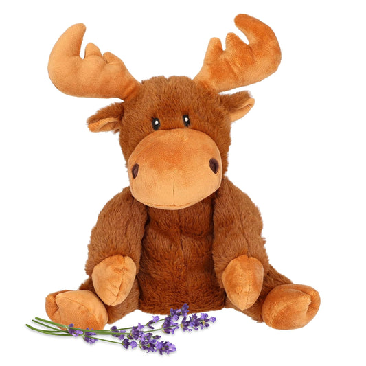 1i4 Group Mack Moose microwavable weighted plush for a cozy warmth hug