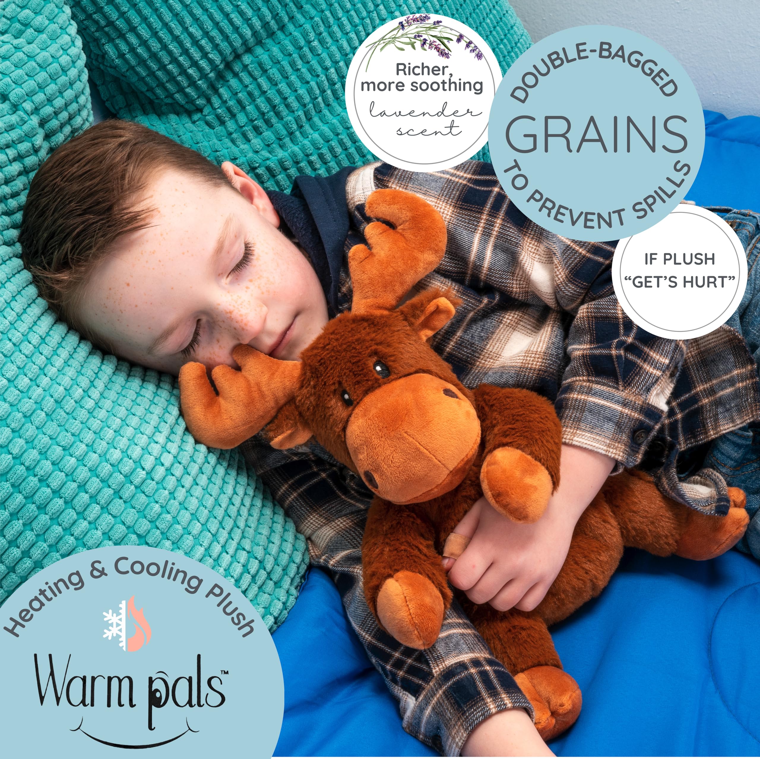 1i4 Group Mack Moose soft fabric cuddle with gentle weight for soothing moments