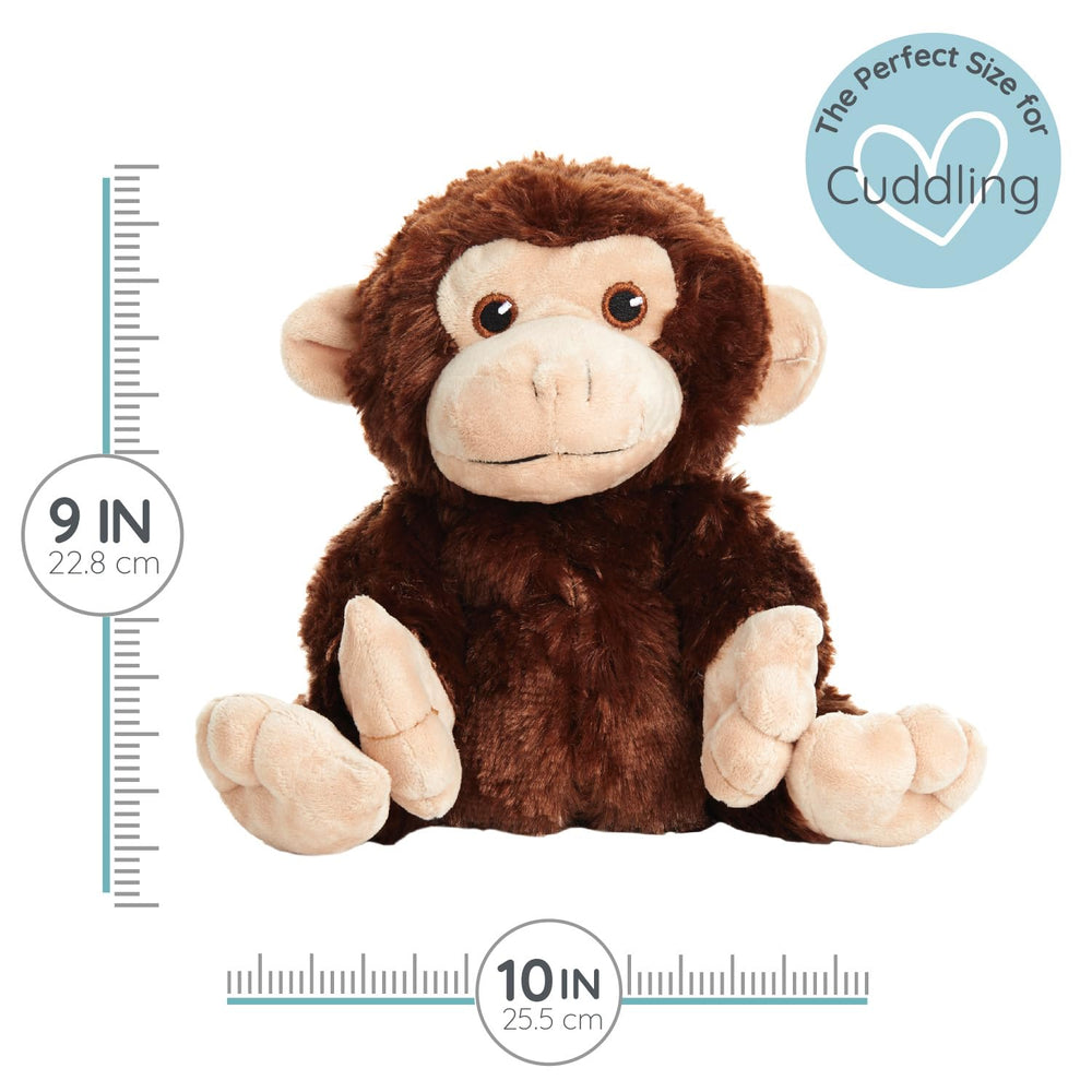 Marvin the Monkey all-natural grain fill offers gentle weight for calm moments.