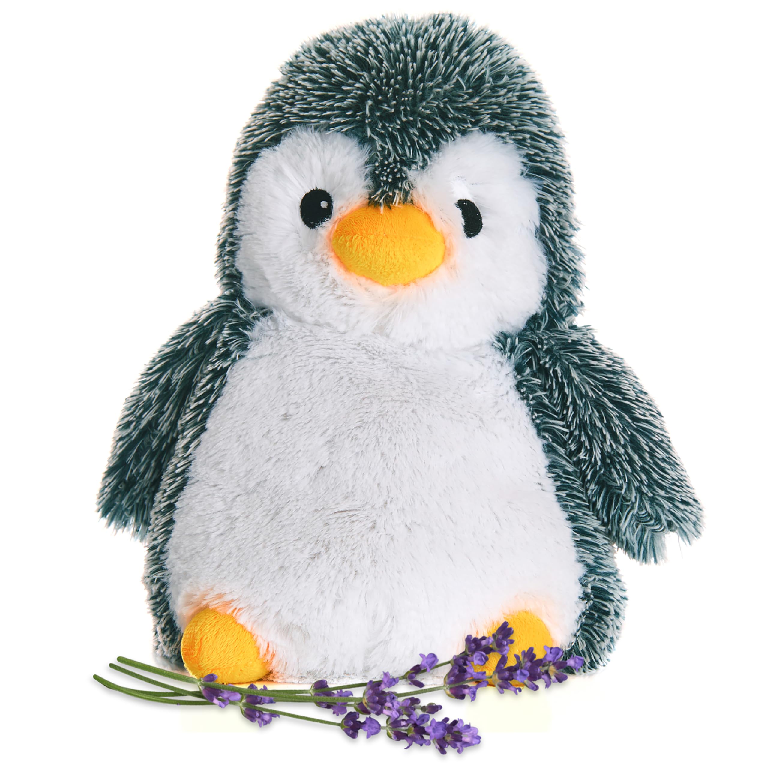 1i4 Group Peppy Penguin microwavable plush warms you on chilly nights.