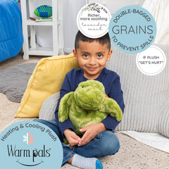 Tyson Turtle weighted plush provides a comforting hug.