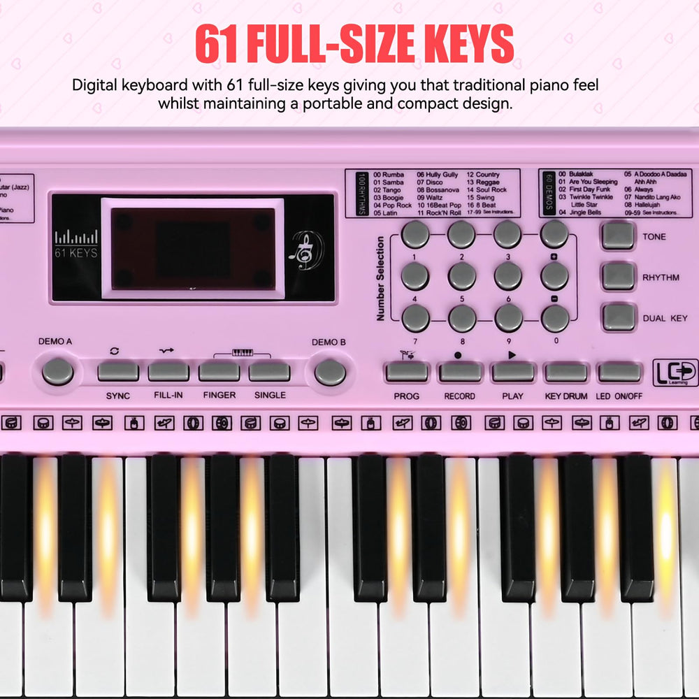 24HOCL Kids Piano portable design for practice anywhere, anytime.