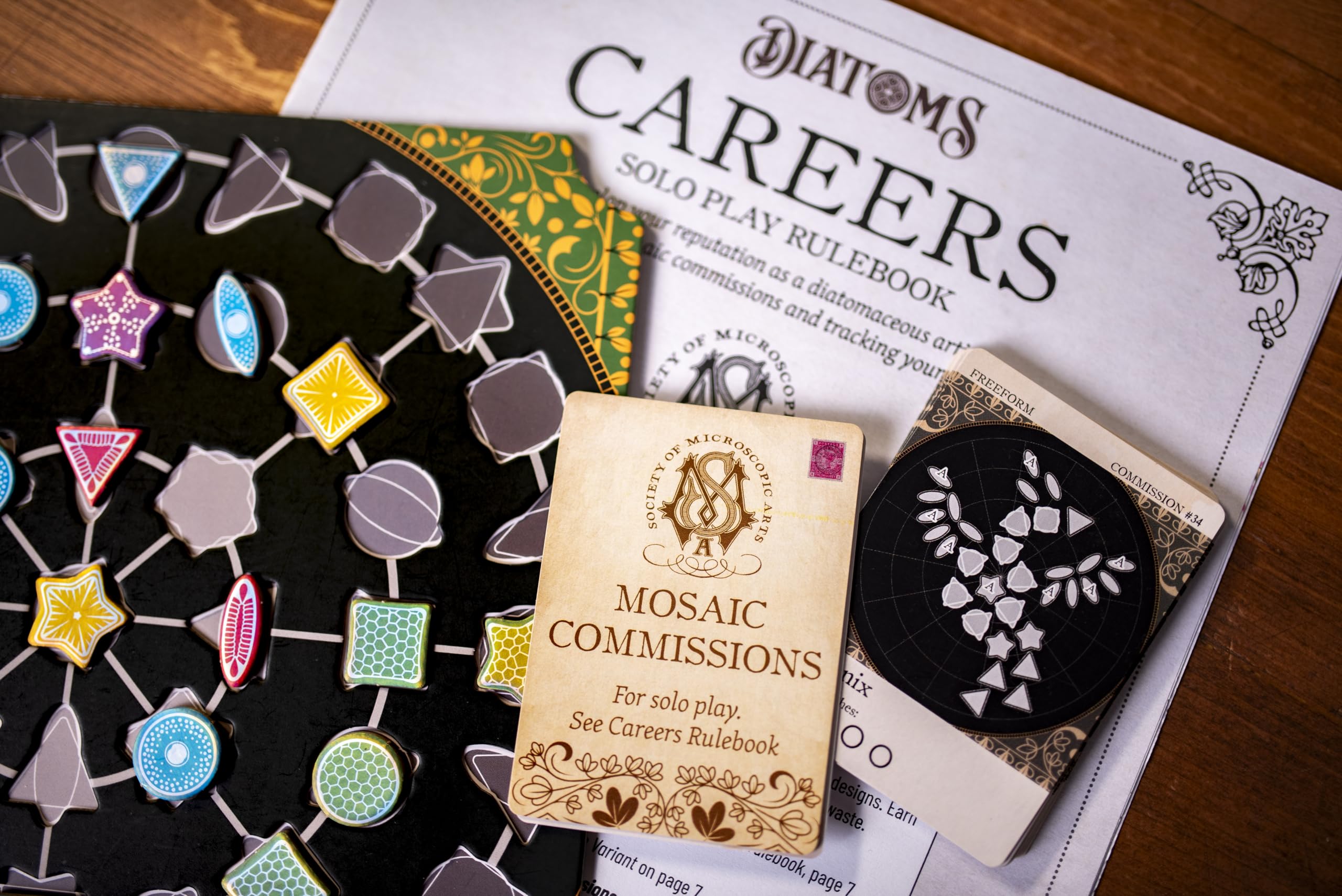 Diatoms pattern-focused pieces used to craft spatial mosaics by 25th Century Games