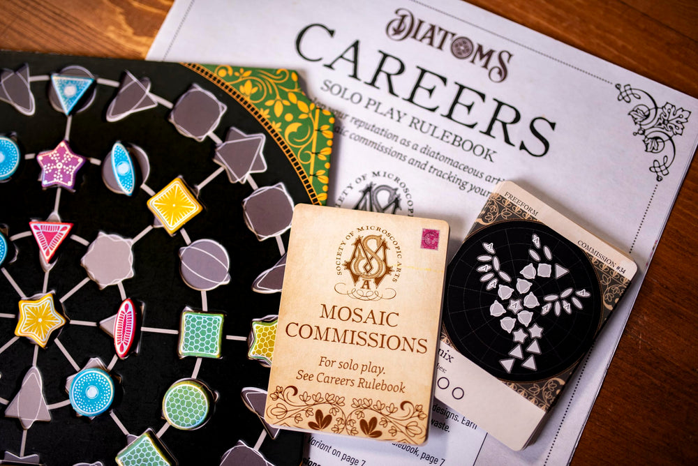 Diatoms pattern-focused pieces used to craft spatial mosaics by 25th Century Games