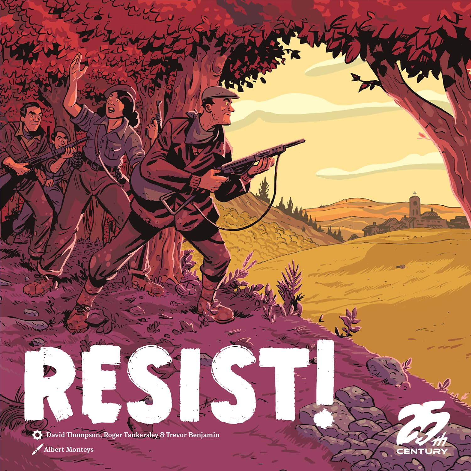 Resist solo card play setup by 25th Century Games for focused strategy.