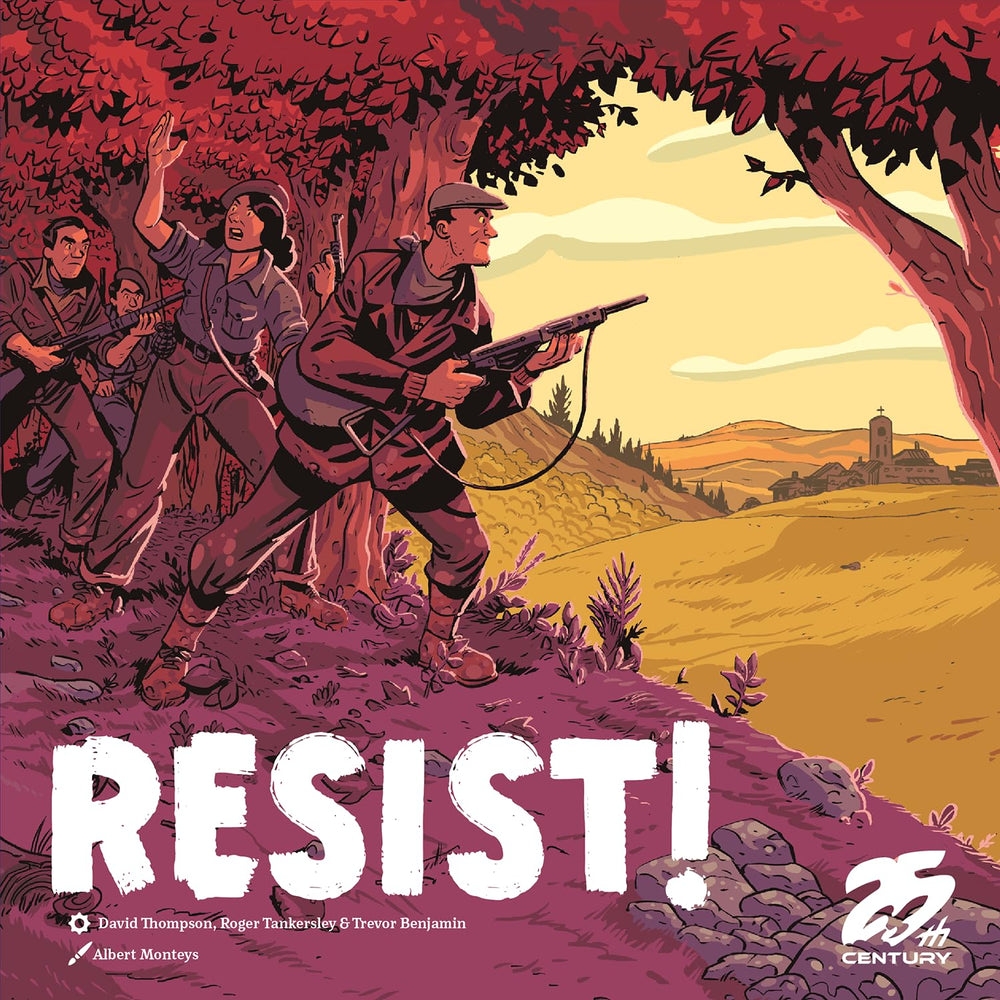 Resist solo card play setup by 25th Century Games for focused strategy.