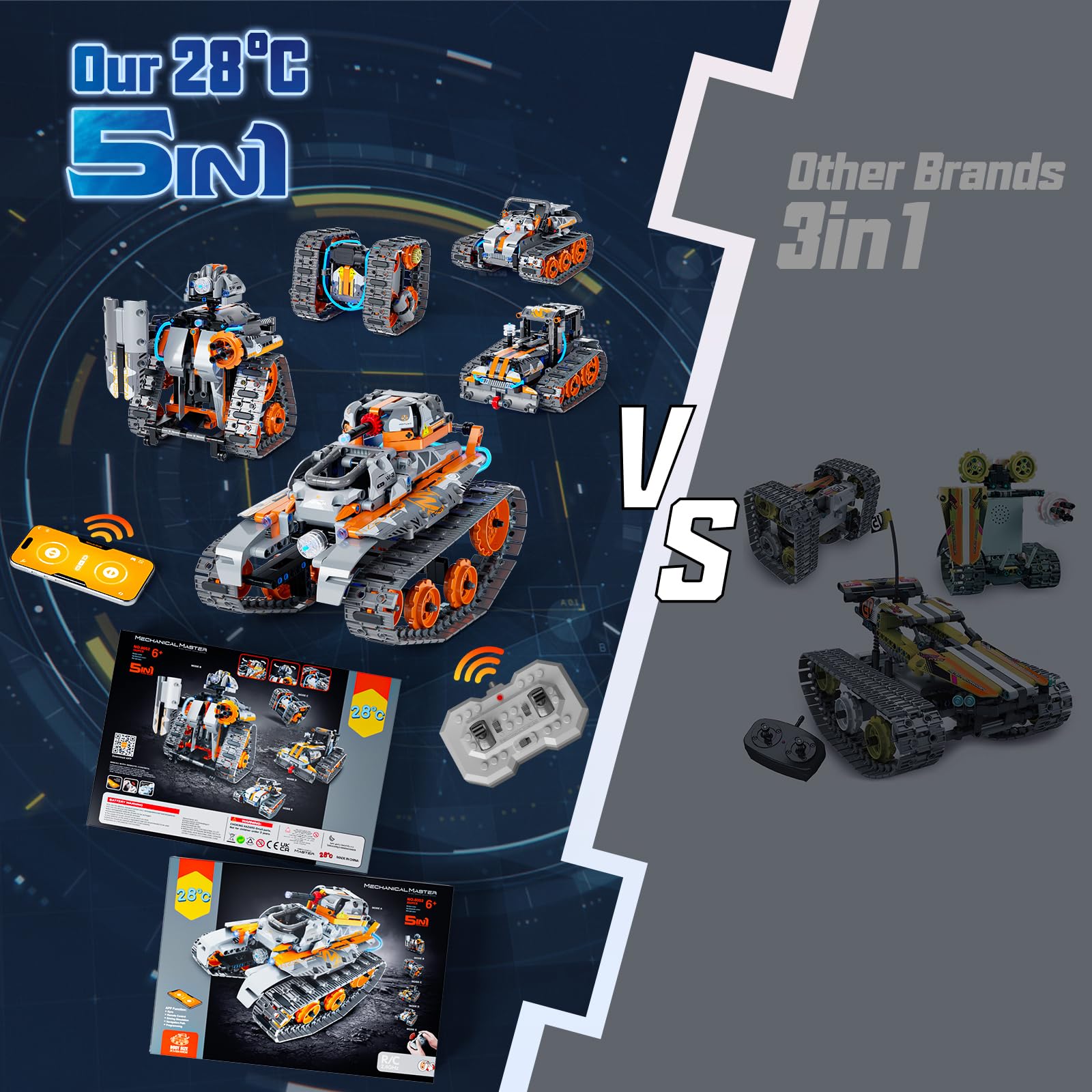 28c building set with vivid LED effects sparks visual excitement