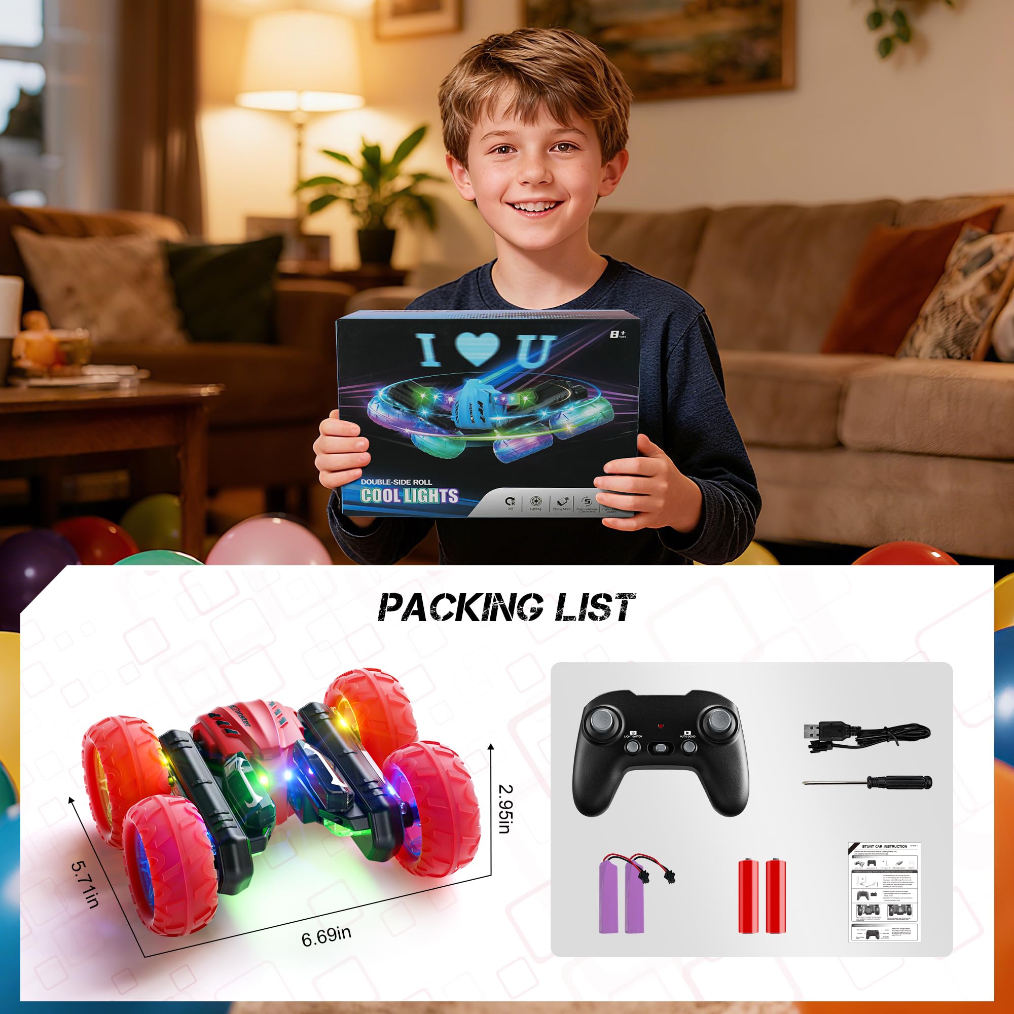 28°C RC car detachable batteries keep playtime going longer.