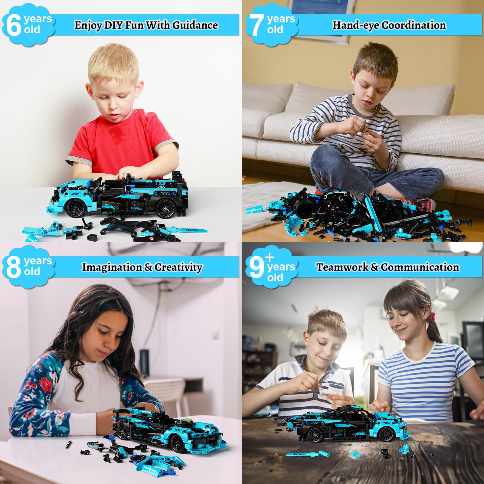 28°C STEM printed step-by-step guide helps kids assemble confidently.