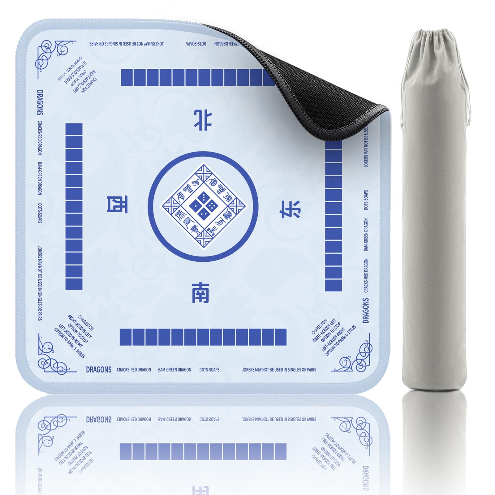 2F22E Mahjong Mat surface close-up showing precision weave for clean play.