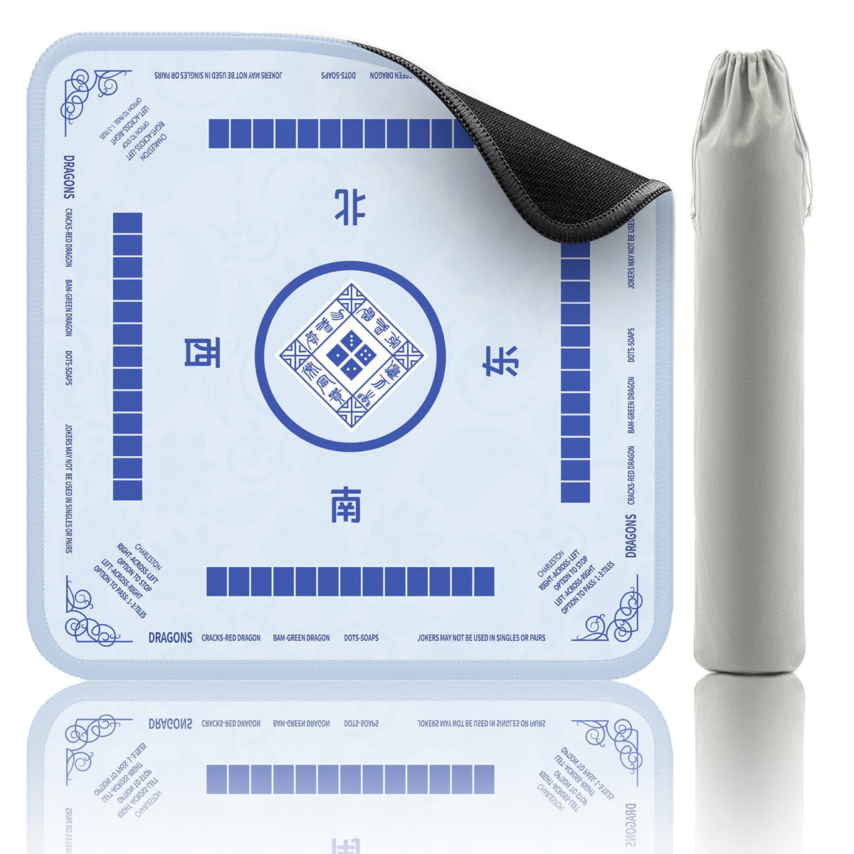 2F22E Mahjong Mat surface close-up showing precision weave for clean play.
