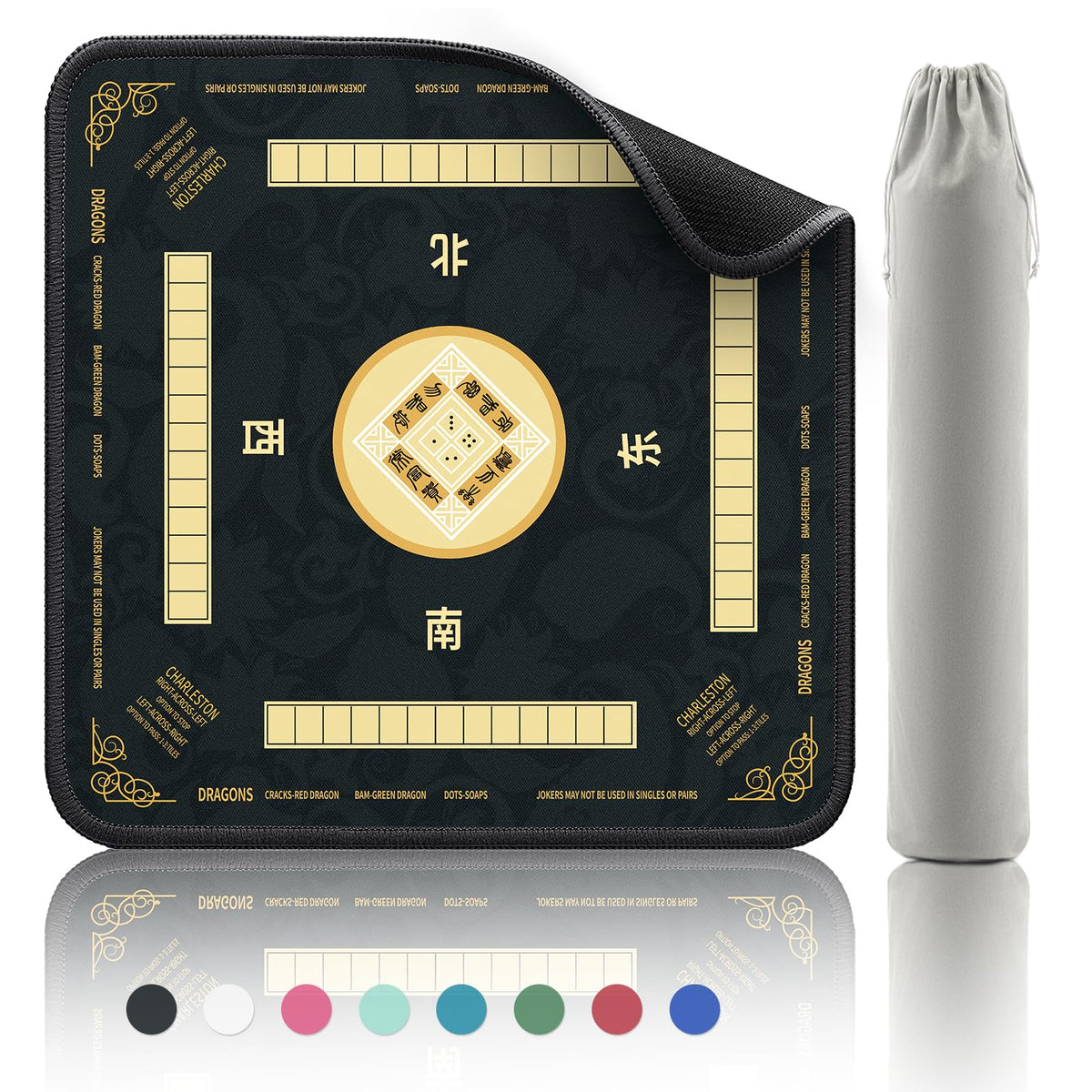 2F22E Mahjong Mat top view showing a wide playing surface for tile play and games